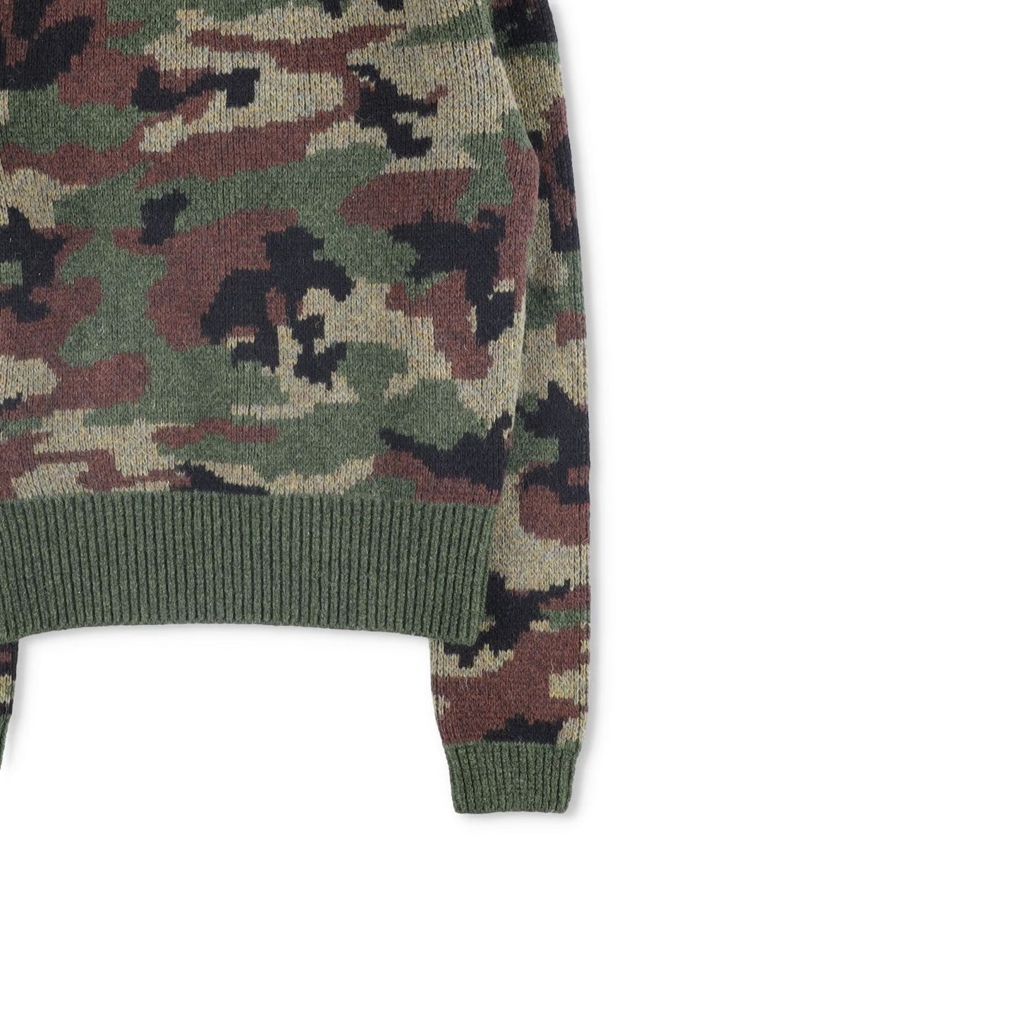 MIU MIU Mens Wool Knit Crew Neck Sweatshirt Multicoloured Camouflage 40 RRP 850 — View 4