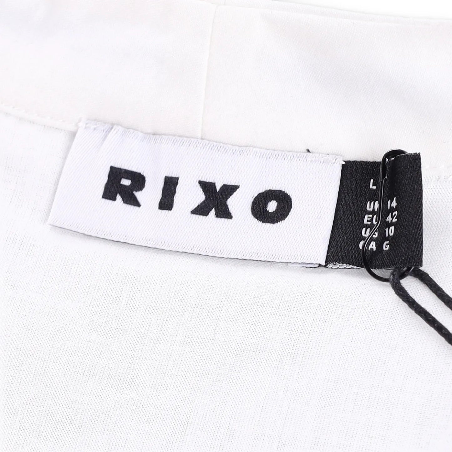RIXO Womens Ravello Blouse Collared Palm Embroidered Short Puff Sleeve 14 RRP175 — View 7