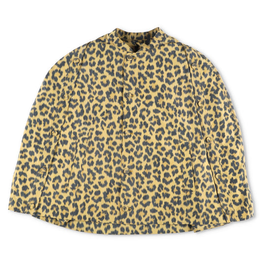 DIOR HOMME Mens Cape Coutre Jacket Leopard Print Buttoned Collarless 48 RRP 750
