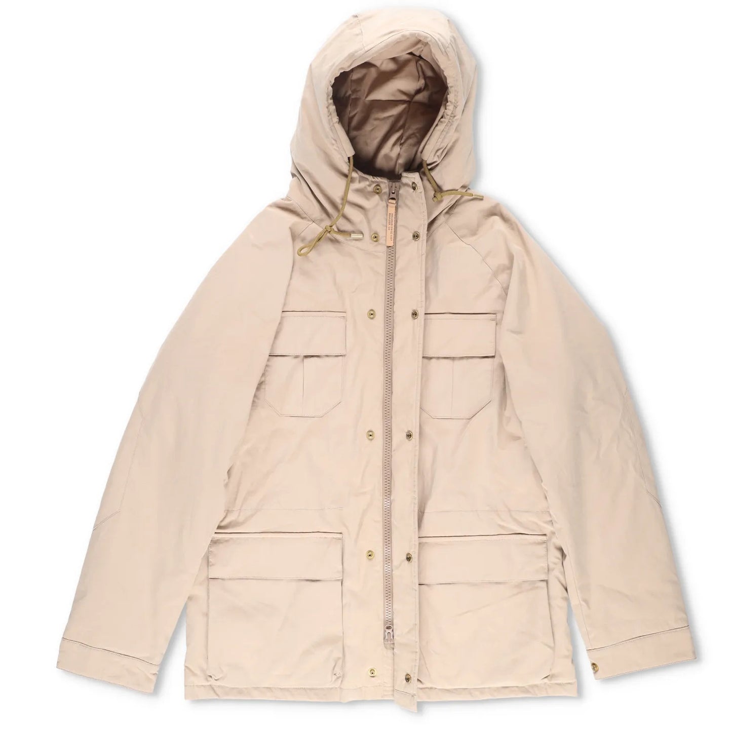 HOLUBAR Mens Parka Coat Cotton Nylon Polyester Blend Mid Length Beige L-4 RRP500 — View 5