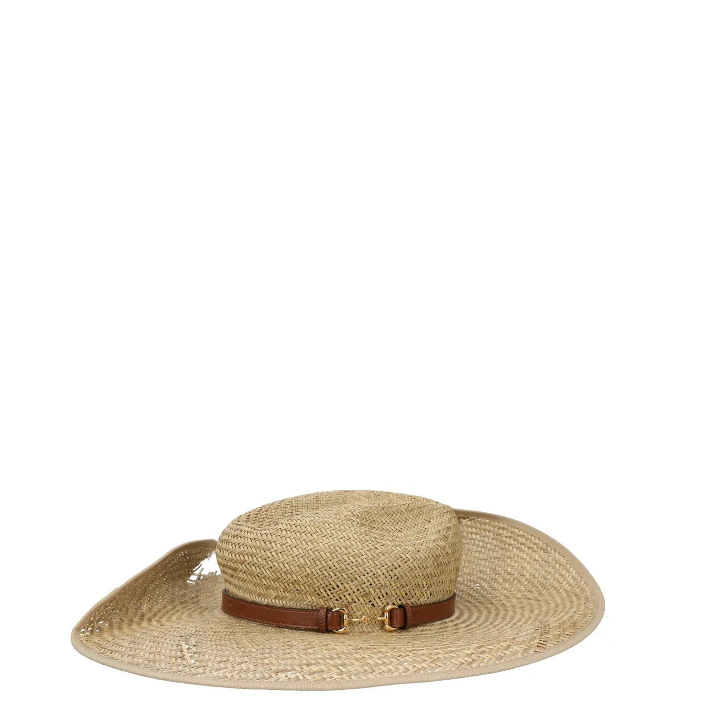 GUCCI Womens Straw Mora Hat  Fedora Beige Neutrals Buckle Size M RRP 435 — View 6