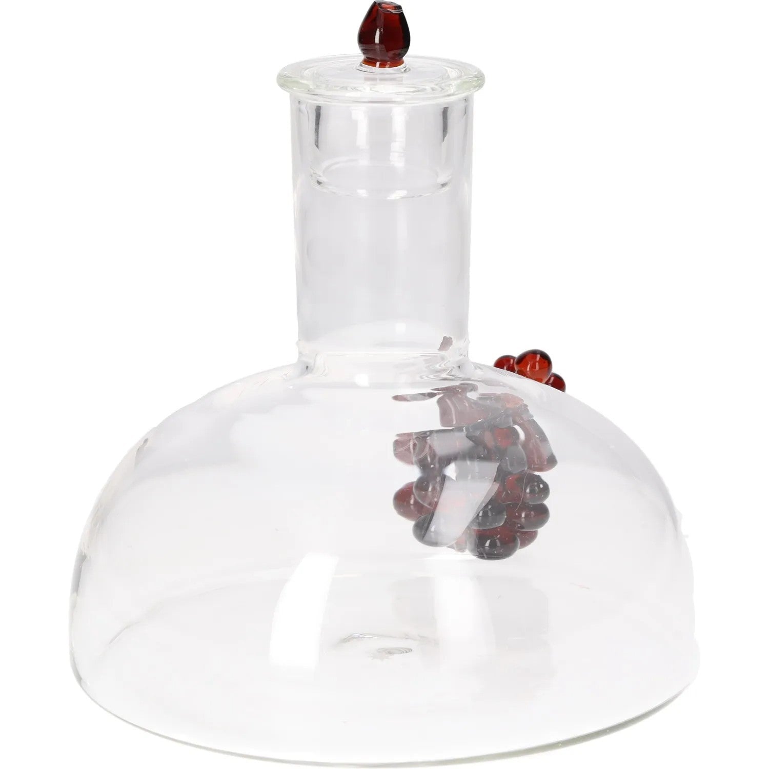 MAISON BALZAC Bordeaux Wine Decanter with Lid Glass Clear Grape Detail OS RRP150 — View 5