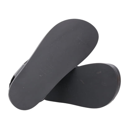 AEMERY Womens Shel Flat Thong Sandal Leather Black Ankle Tie Comfort UK 4 RRP157 — View 8