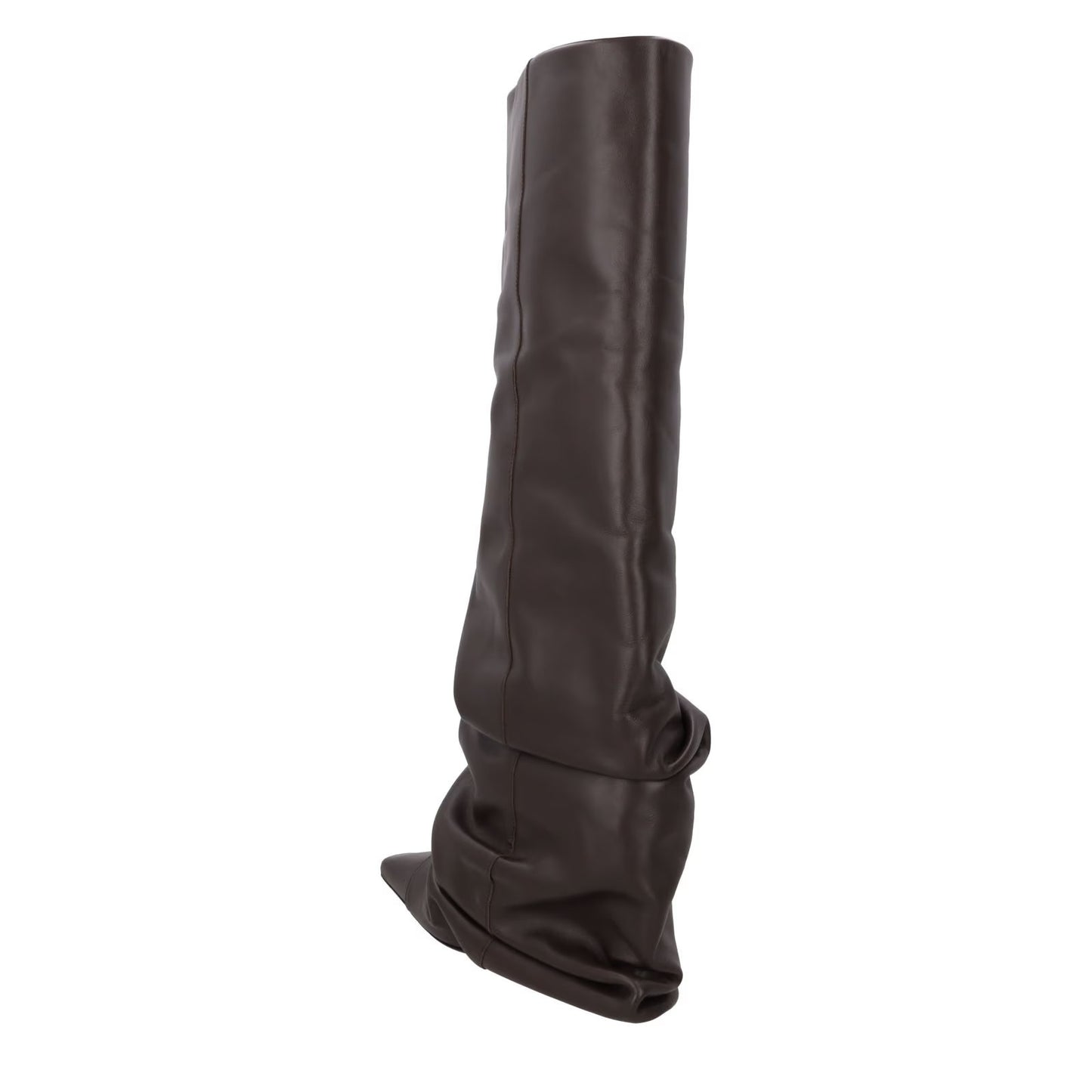ATTICO Womens Juno Knee High Boots Leather Point Toe Stiletto Brown UK 7 RRP1466 — View 5