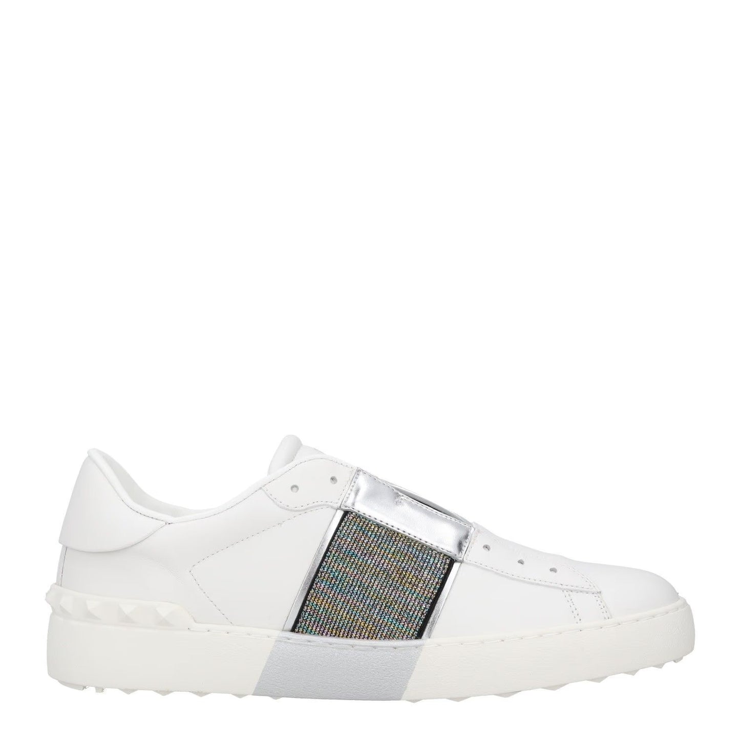 VALENTINO Womens Trainers White Grey Leather Low Top Lace Up UK 7 RRP 680