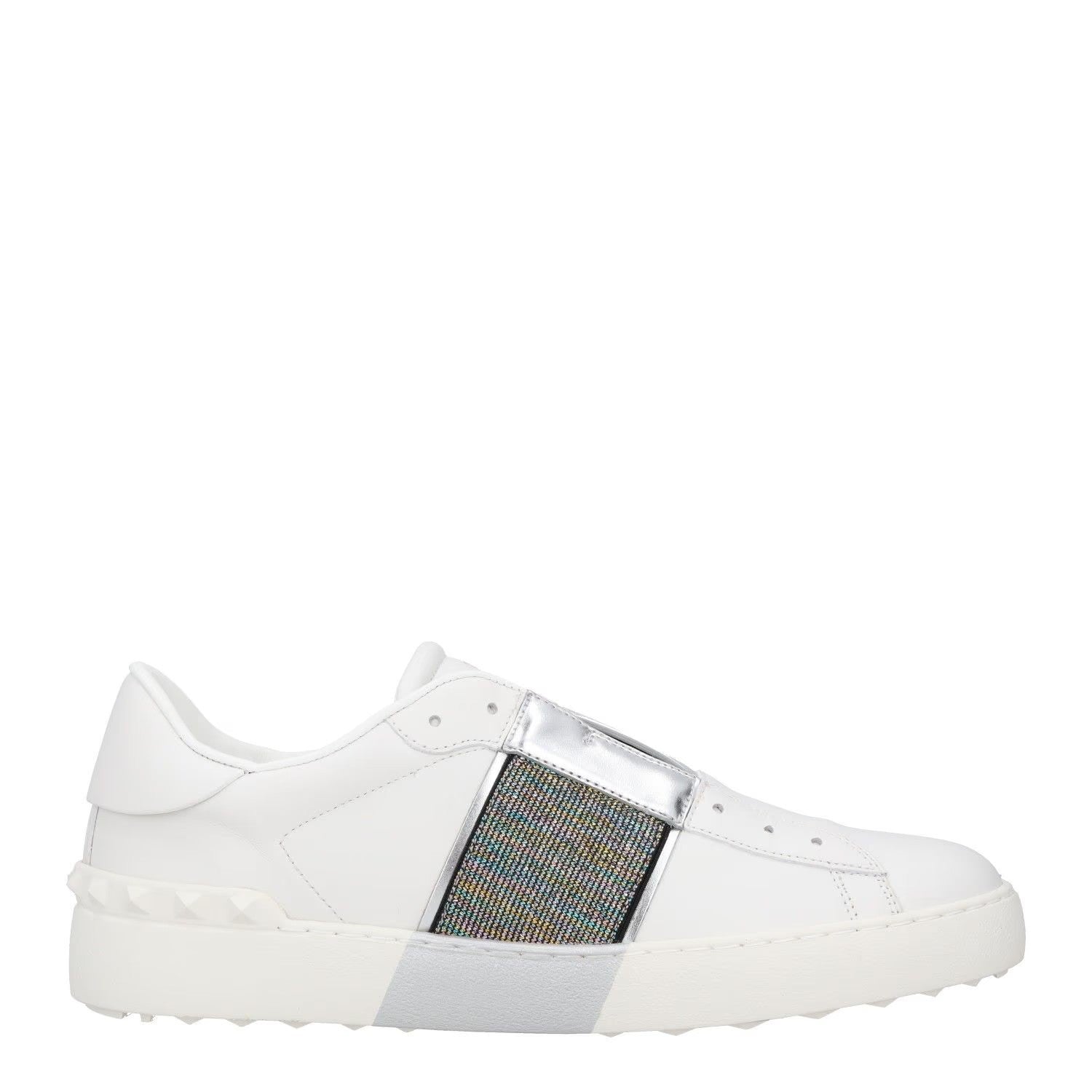 VALENTINO Womens Trainers White Grey Leather Low Top Lace Up UK 7 RRP 680