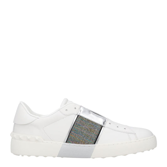VALENTINO Womens Trainers White Grey Leather Low Top Lace Up UK 7 RRP 680