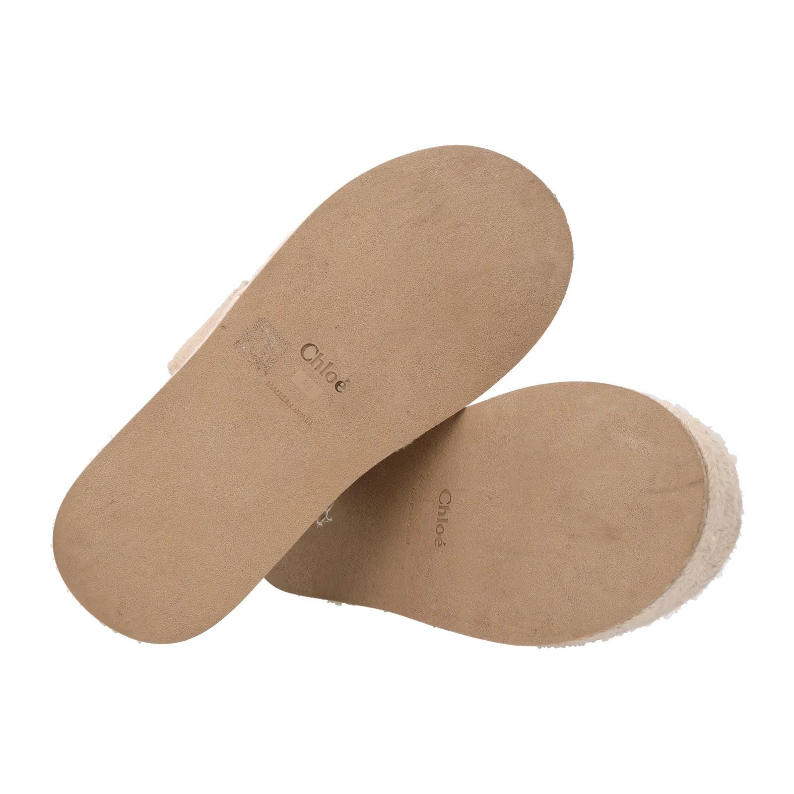 CHLOE Womens Mila Espadrille Flatform Slipper Beige Canvas Open Toe UK 5 RRP 462 — View 8