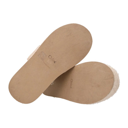 CHLOE Womens Mila Espadrille Flatform Slipper Beige Canvas Open Toe UK 5 RRP 462 — View 8