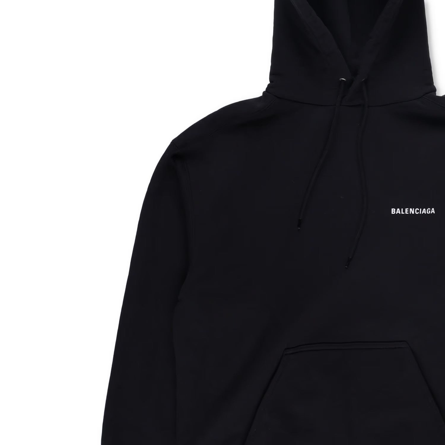 BALENCIAGA Mens Black Cotton Hoodie Long Sleeve Regular Fit Size S RRP 590 — View 2