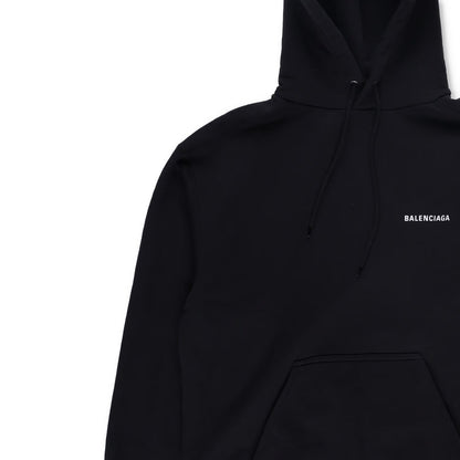BALENCIAGA Mens Black Cotton Hoodie Long Sleeve Regular Fit Size S RRP 590 — View 2