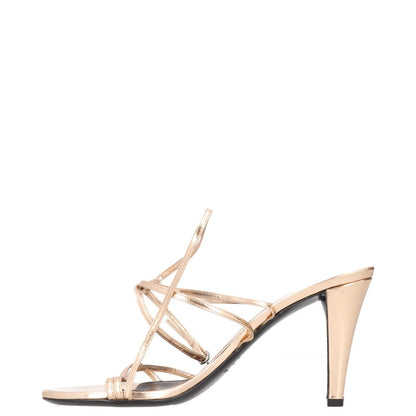 JACQUEMUS Womens Strappy Stiletto Heels Gold Leather Open Toe EU 40 RRP 325 — View 3