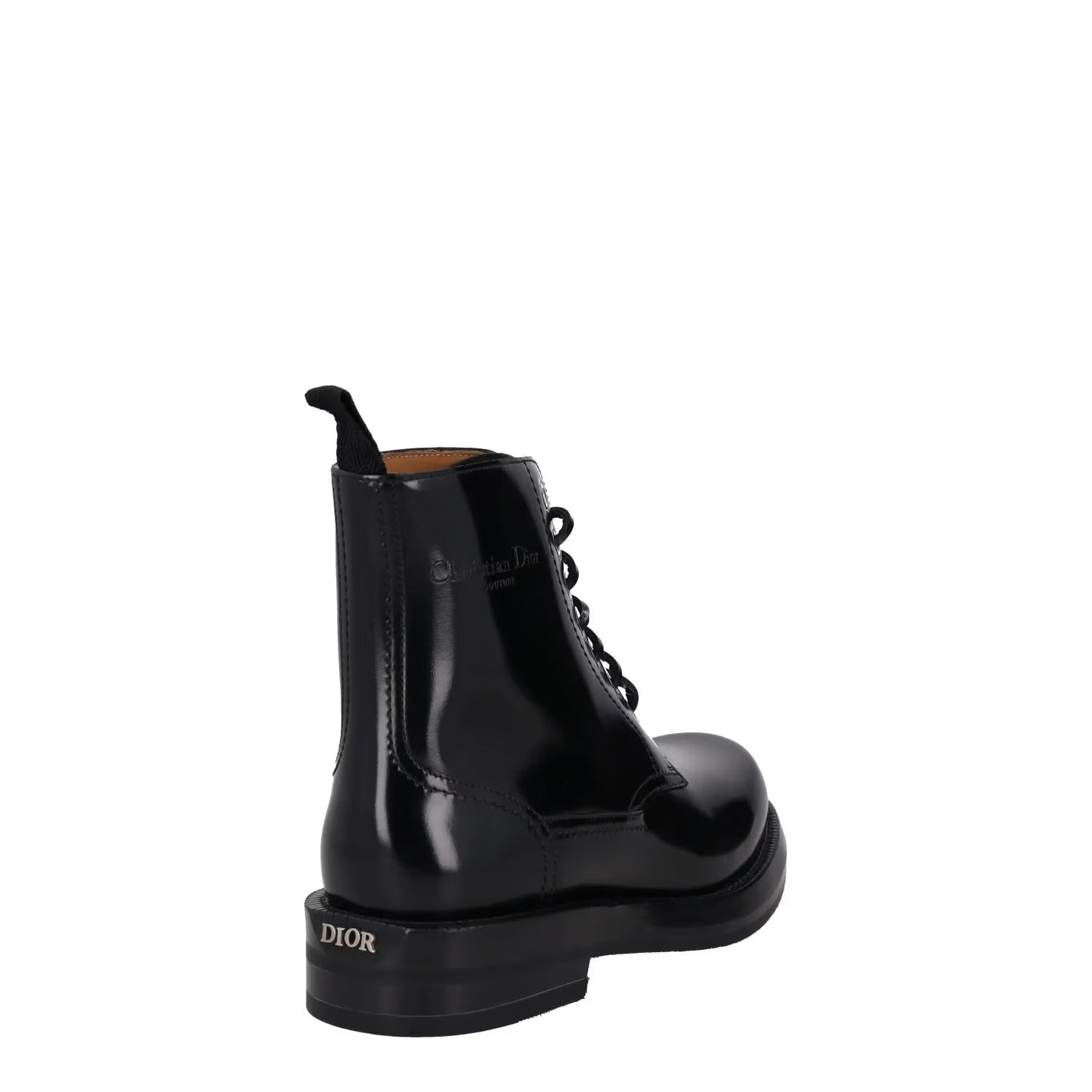 DIOR HOMME Mens Carlo Combat Boots Patent Leather Black Lace Up UK 6 RRP 1150 — View 6