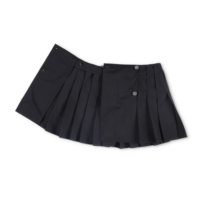 BOTTEGA VENETA Womens Mini Skirt Short Pleated Wool Black Size 38 RRP 1200 — View 5