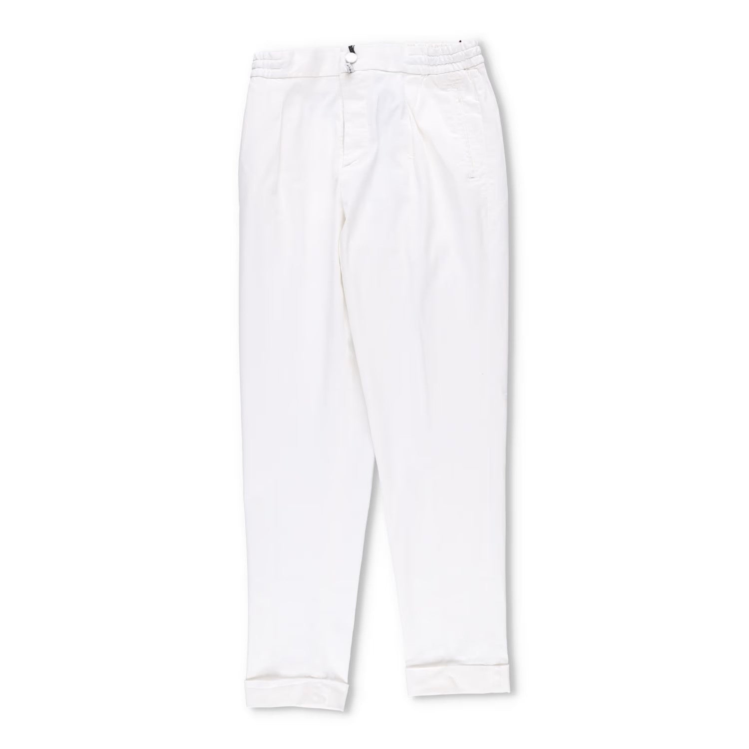 KITON Mens Trousers Cotton Blend Dress Pants White Slash Pockets Size 36 RRP 800
