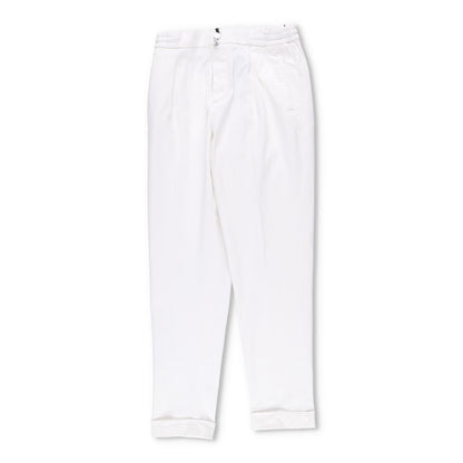 KITON Mens Trousers Cotton Blend Dress Pants White Slash Pockets Size 36 RRP 800