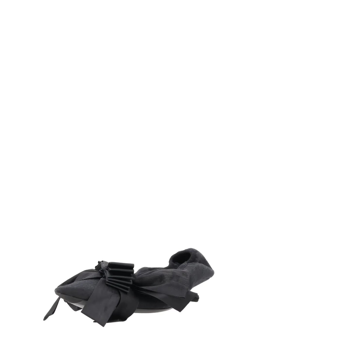 BALENCIAGA Womens Louis XV Pump 25 Black Leather Flats Satin Bow UK 7 RRP 682 — View 3