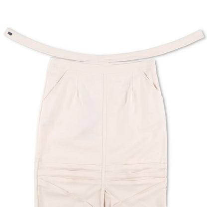ANDREADAMO Womens Midi Skirt Double Belt White Tie Closure Size L RRP 480 — View 5
