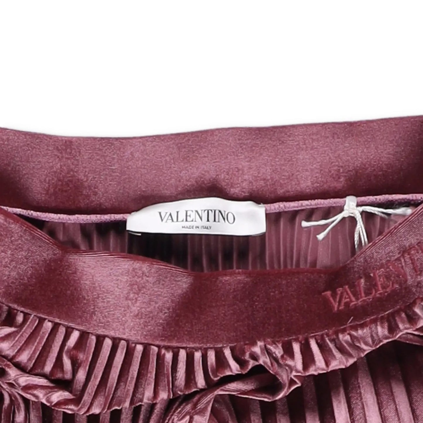 VALENTINO Womens Midi Skirt Satin Pleated Pink Shiny Polyester Blend M RRP 1450 — View 8