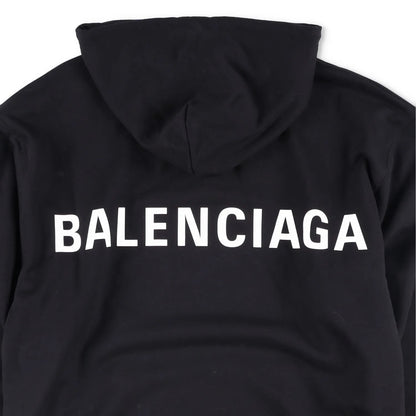 BALENCIAGA Unisex Adults Hoodie Cotton Black Kangaroo Pocket Size XS RRP 690 — View 6