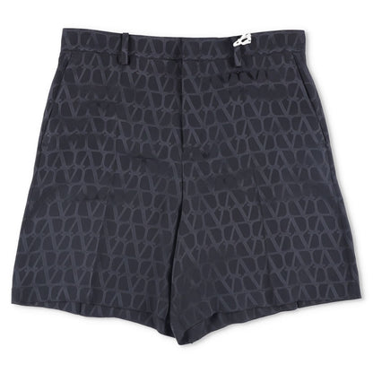 VALENTINO Mens Bermuda Shorts Silk Jacquard Toile Iconograph Black 46 RRP 1290