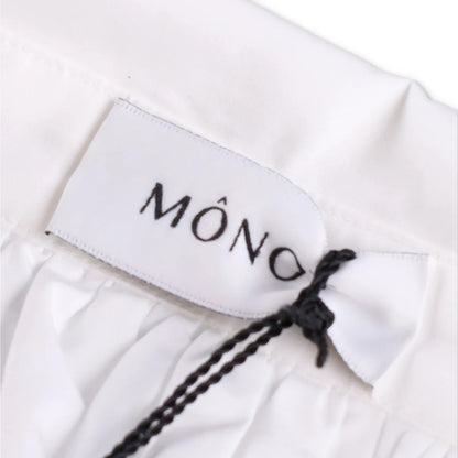 MONOT Womens Long Sleeve Big Lapel Shirt Mini Dress White Collared Size 2 RRP839 — View 6
