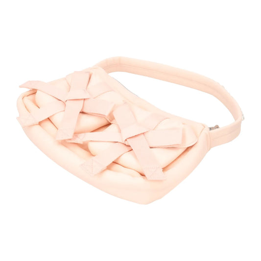 SIMONE ROCHA Womens Utility Bow Pocket Pochette Shoulder Bag Pink OS RRP 570 — View 2