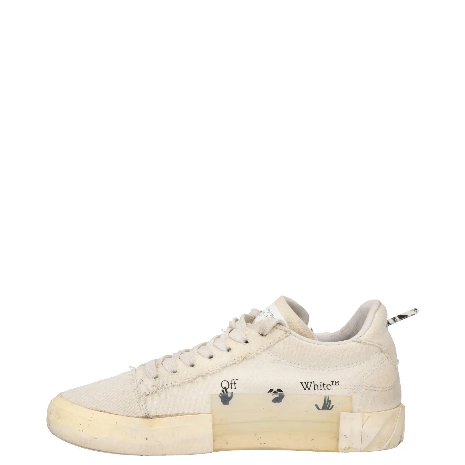OFF-WHITE Womens Trainer White Synthetic Black Logo Low Top Lace Up UK 4 RRP 245 — View 4