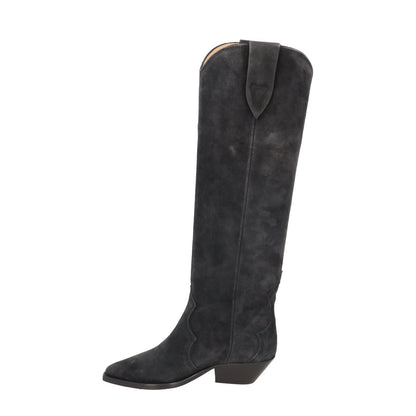 ISABEL MARANT Womens Denvee 40 Cowboy Boots Black Leather Mid Heel EU 35 RRP795 — View 4