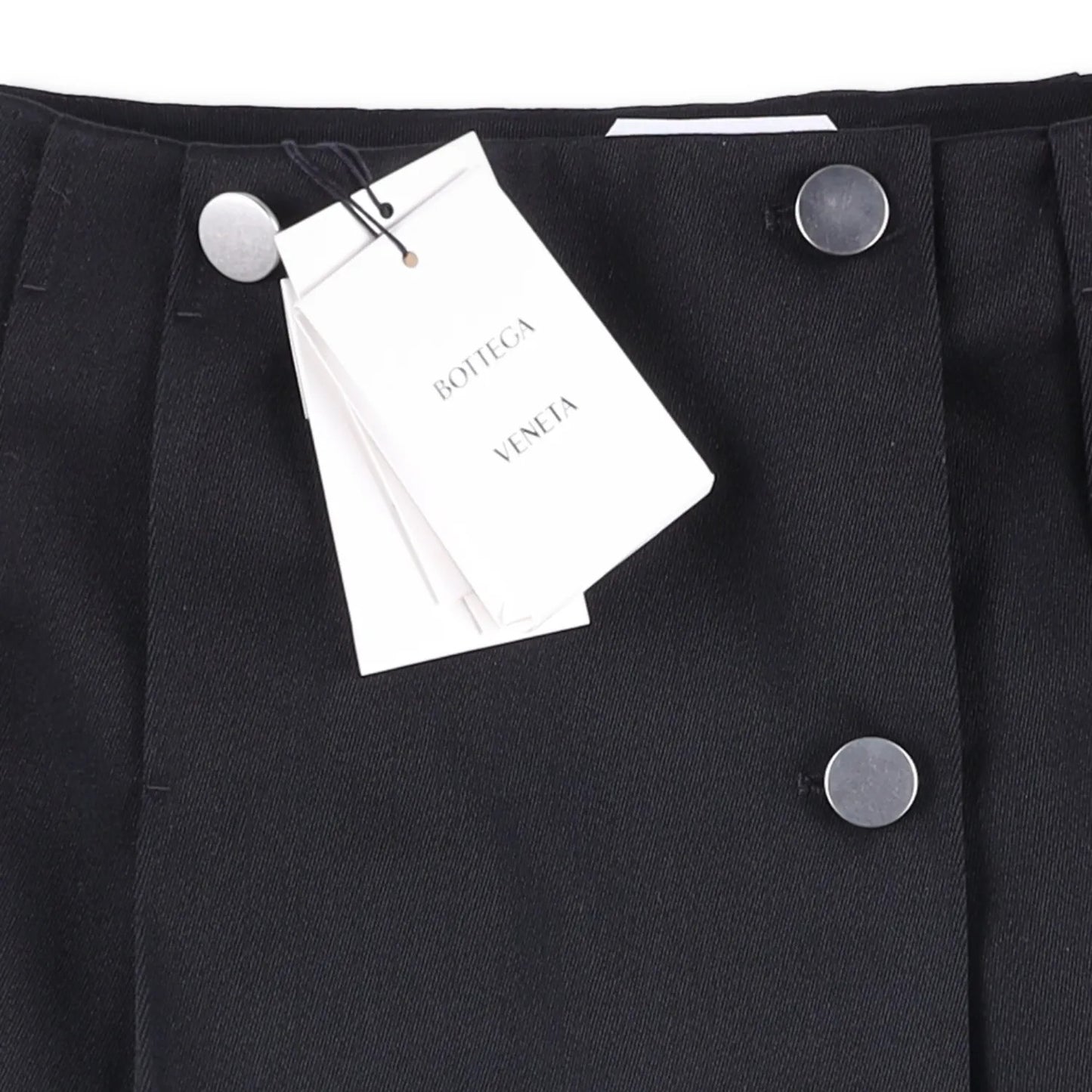 BOTTEGA VENETA Womens Mini Skirt Short Pleated Wool Black Size 38 RRP 1200 — View 10