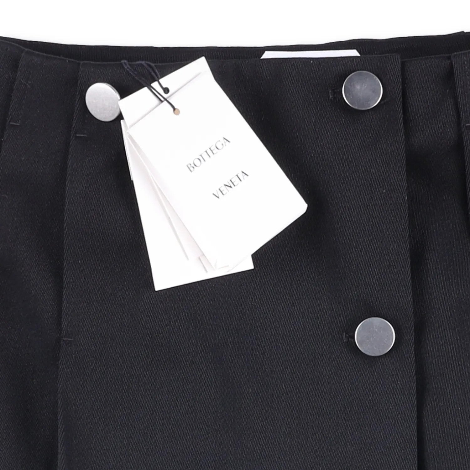 BOTTEGA VENETA Womens Mini Skirt Short Pleated Wool Black Size 38 RRP 1200 — View 10