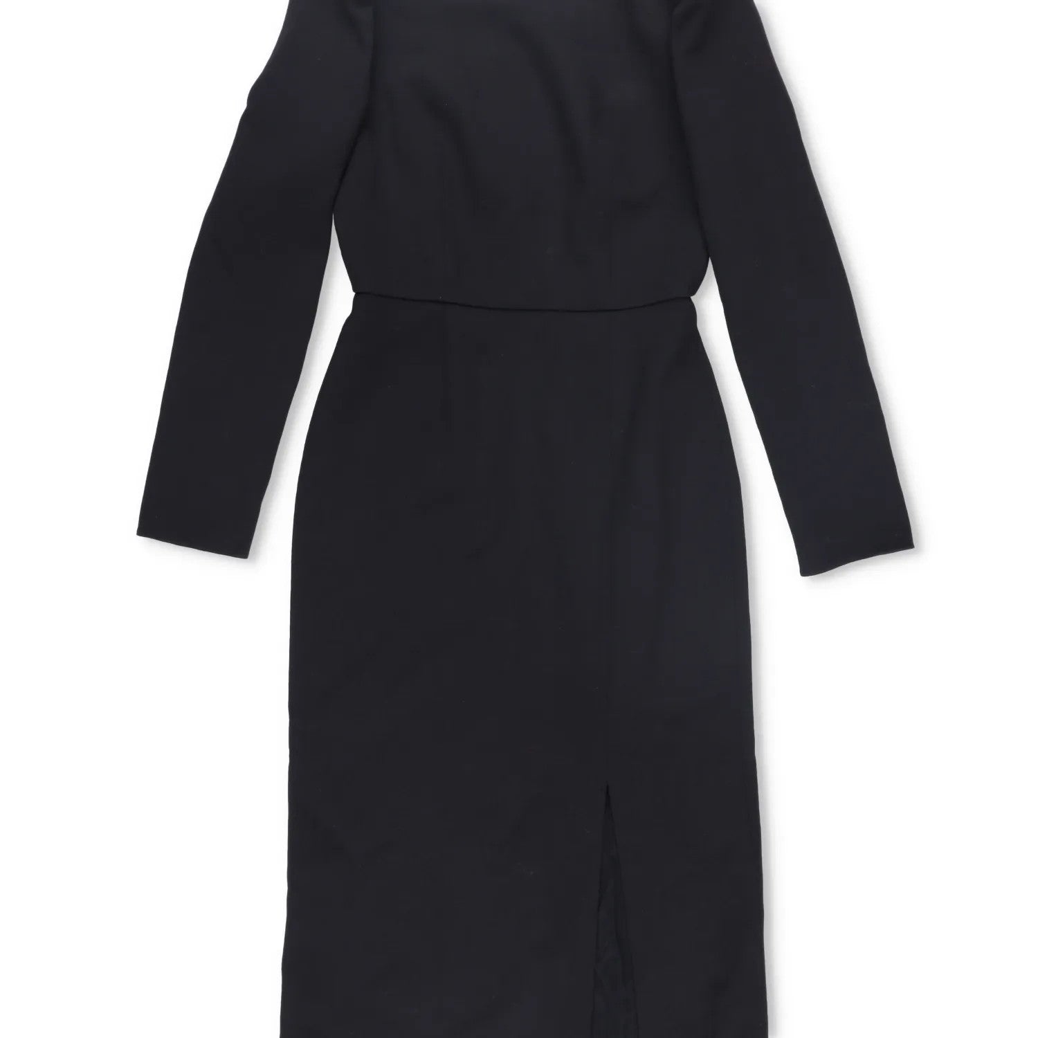 Valentino Womens Midi Dress Black Zip Long Sleeve Round Neck Size 38 RRP 1800 — View 4