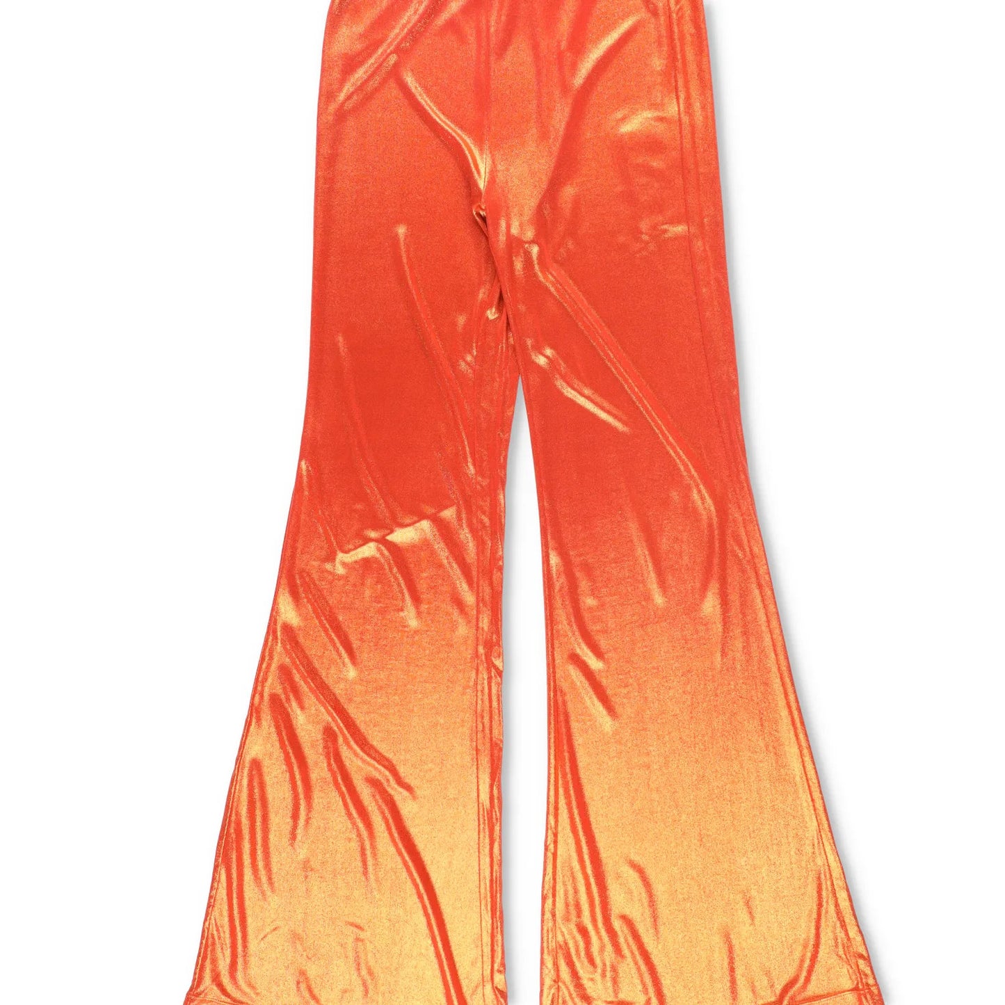 MACCAPANI Womens Lurex The Easy Pant Flared Trousers Orange Size S RRP 490 — View 3
