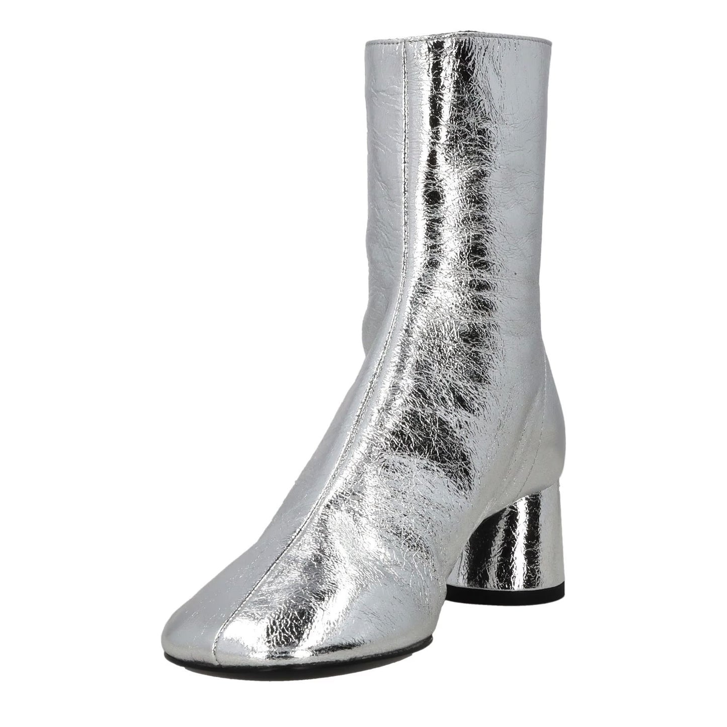 PROENZA SCHOULER Womens Silver Block Heel Leather Cowboy Boots Zip EU 36 RRP 675 — View 3