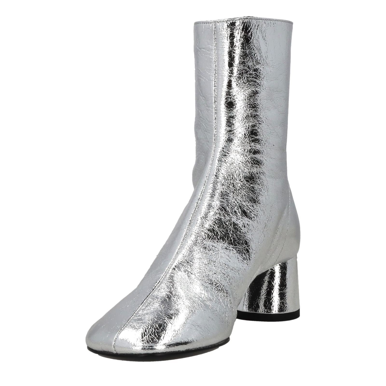 PROENZA SCHOULER Womens Silver Block Heel Leather Cowboy Boots Zip EU 36 RRP 675 — View 3