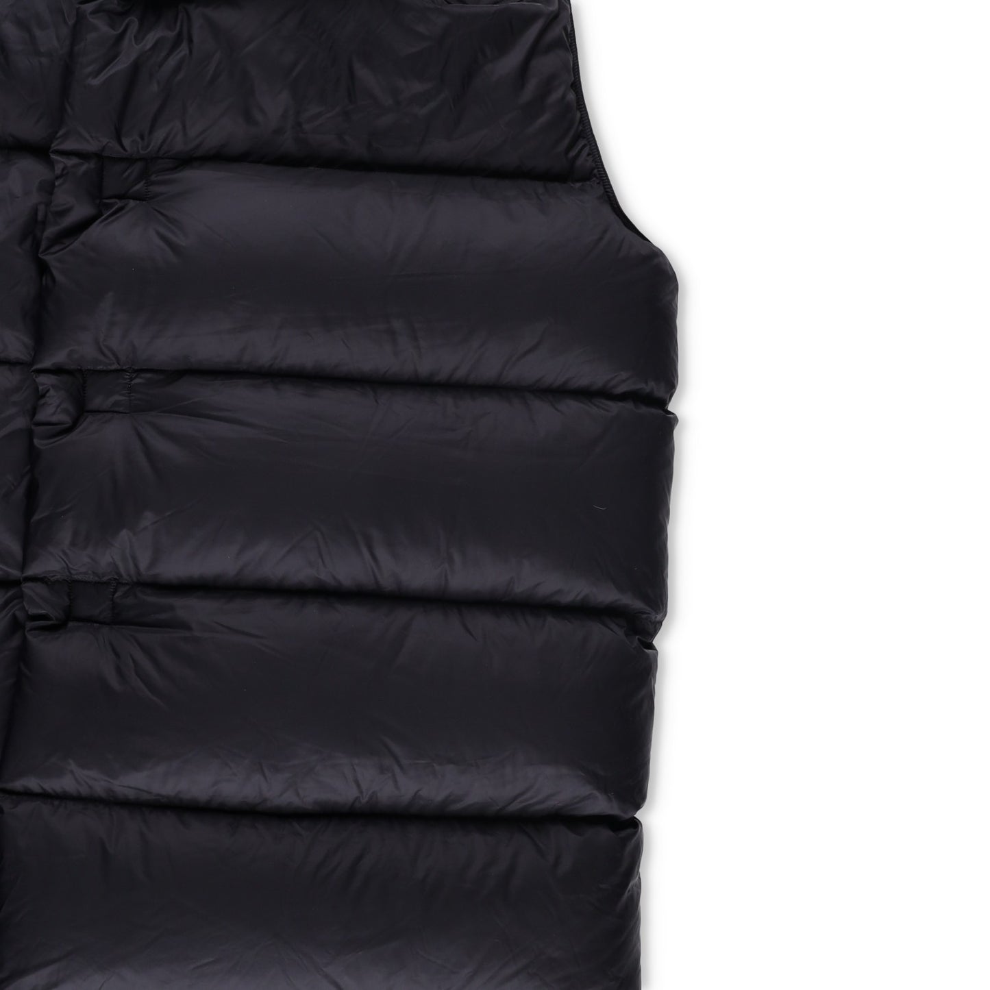 RICK OWENS Nylon Puffer Jacket Long Hooded Gilet Black Size EU 38 RRP1400 — View 6