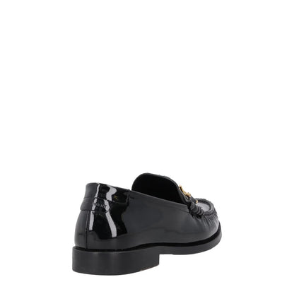 SAINT LAURENT Womens Loafers Black Patent Leather Tassel Flats UK 6 RRP 785 — View 6