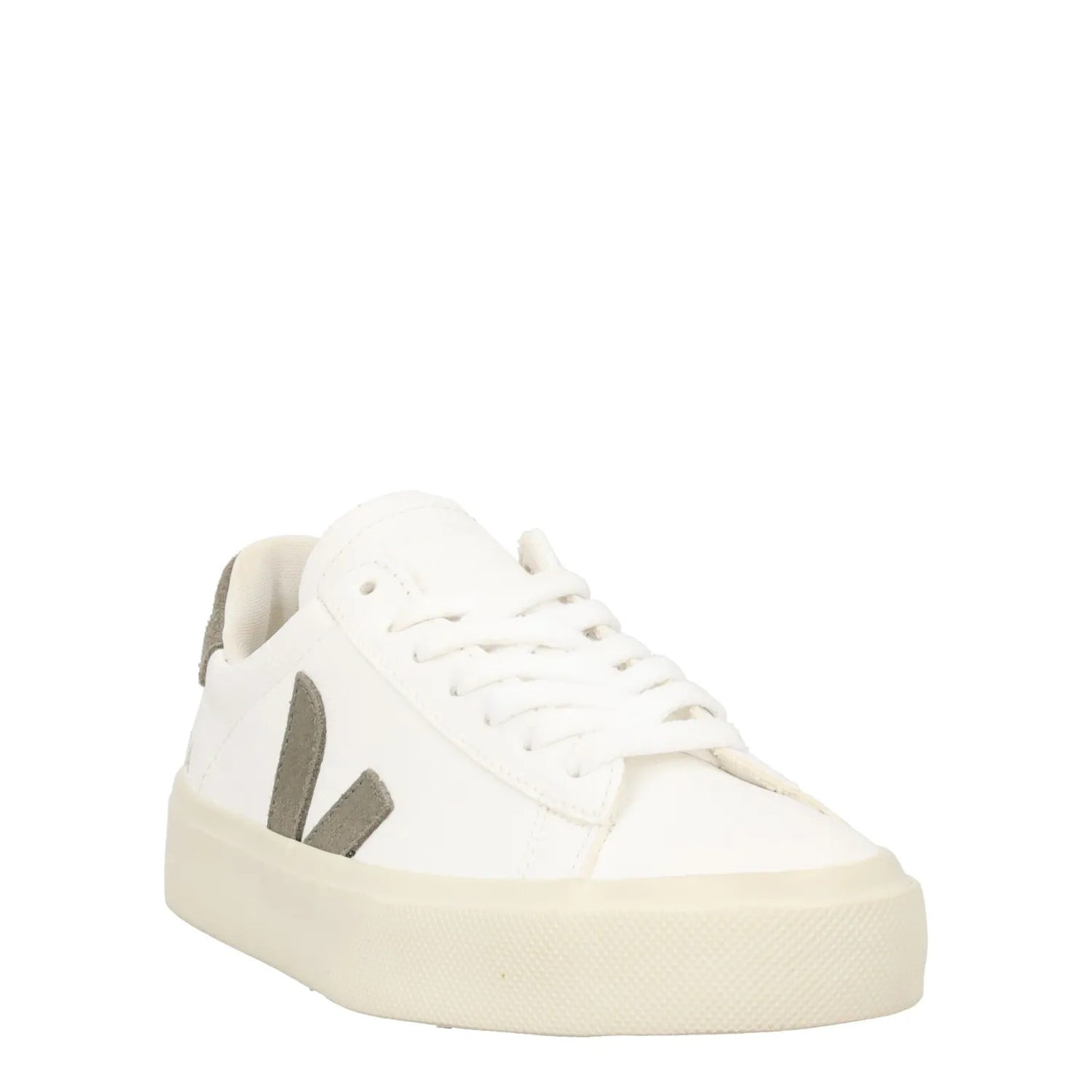 VEJA Womens Campo Trainers White Khaki Leather Low Tops Lace Up UK 2 RRP 150 — View 2