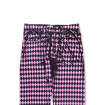 MAXIMILIAN Mens Trousers Diamond Pattern Pink Black Buttoned Size M RRP 300 — View 2