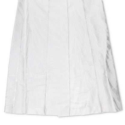 NINA RICCI Zebra-Jacquard Palazzo Pants White Wide Leg Trousers Size 38 RRP 675 — View 3