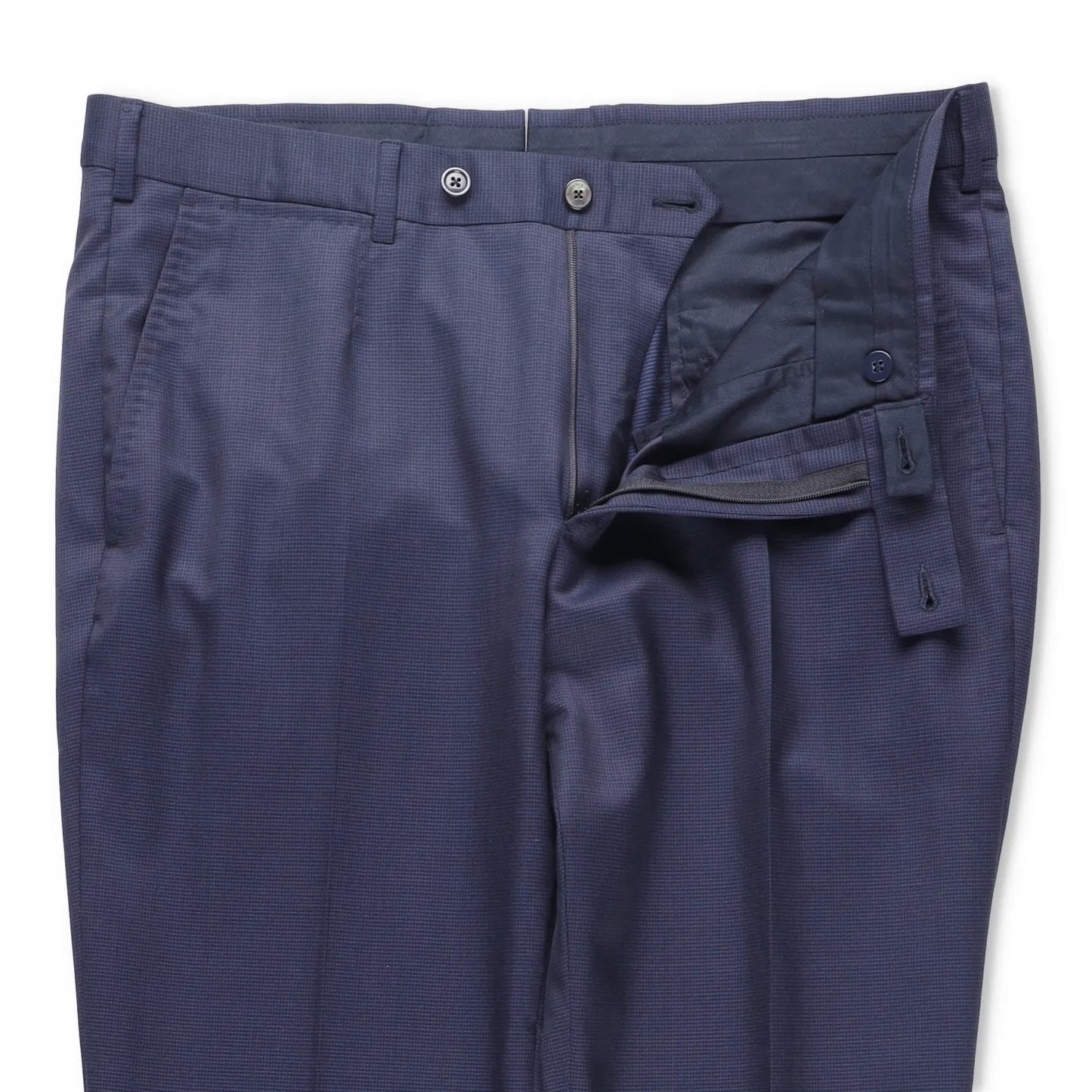 ERMENEGILDO ZEGNA Mens Trousers Wool Blend Blue Flat Front Size 52 R RRP 350 — View 5