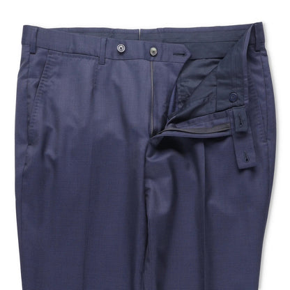 ERMENEGILDO ZEGNA Mens Trousers Wool Blend Blue Flat Front Size 52 R RRP 350 — View 5