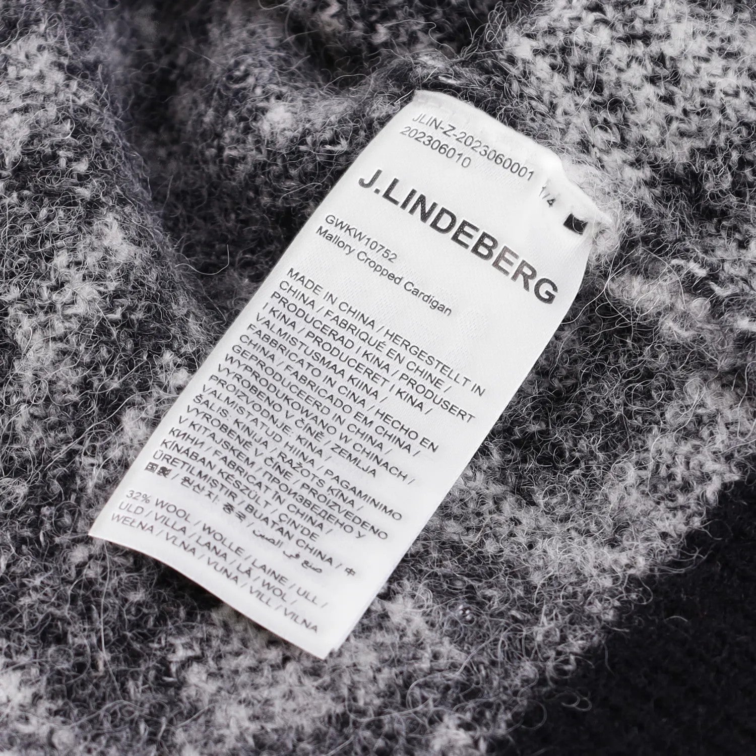 J.LINDEBERG Womens Mallory Cropped Cardigan Black White Long Sleeve XL RRP 190 — View 9