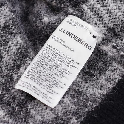 J.LINDEBERG Womens Mallory Cropped Cardigan Black White Long Sleeve XL RRP 190 — View 9
