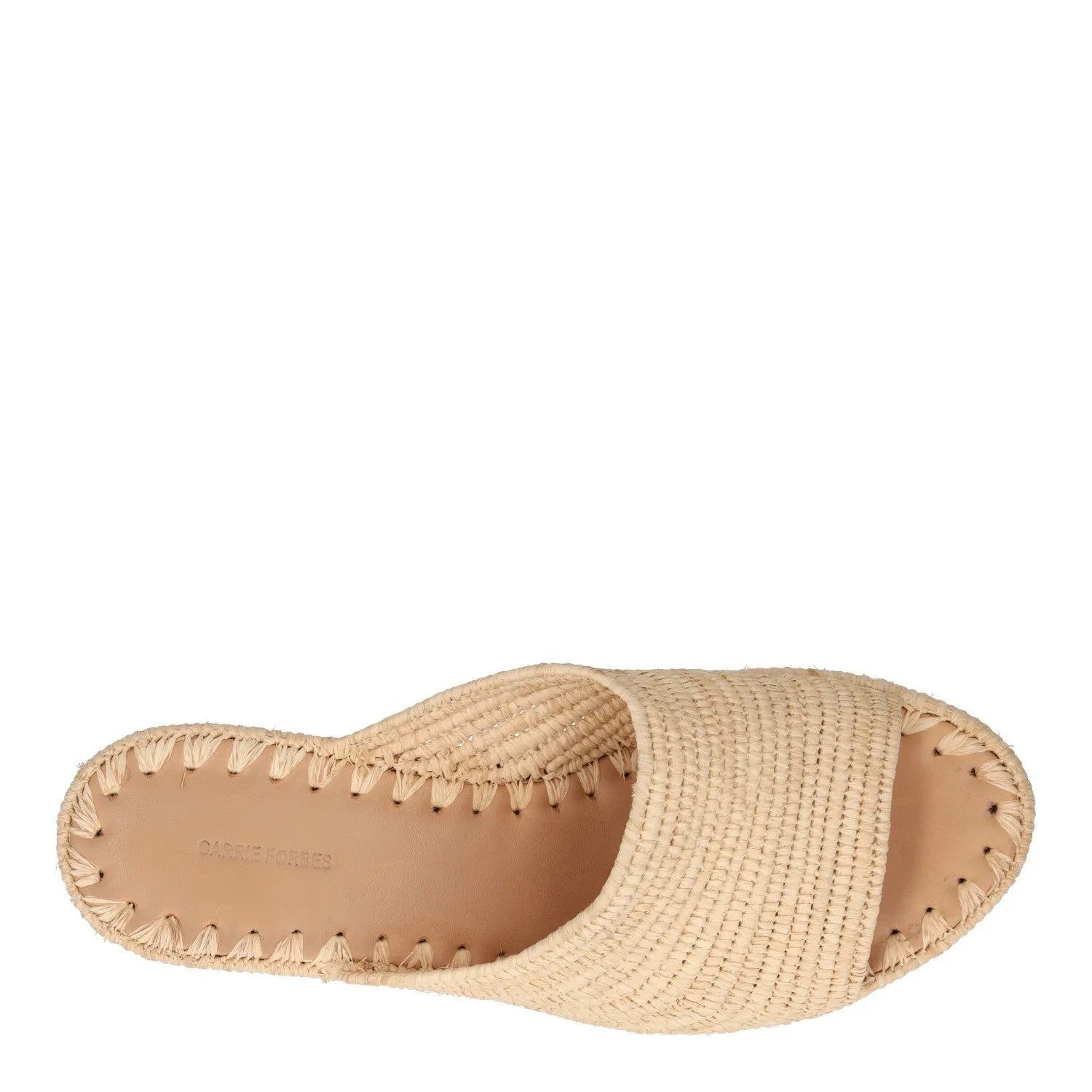 CARRIE FORBES Womens Wedge Heeled Sandals Beige Leather Open Toe UK 7 RRP 418 — View 7