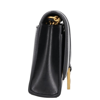 BALENCIAGA Womens Shoulder Bag Black Leather Gold Hardware Size XS RRP 1250 — View 4