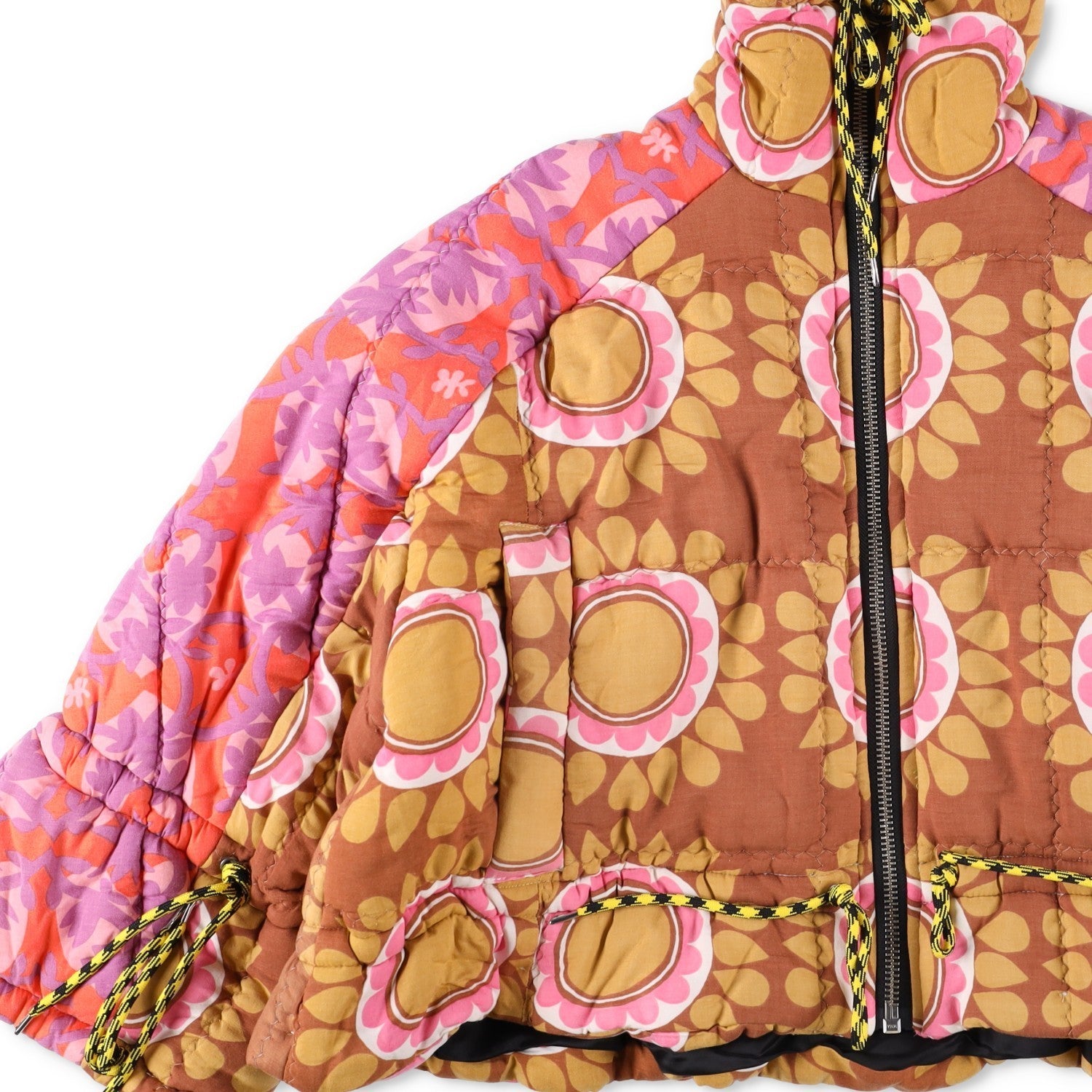 RAVE REVIEW Multicolour Liz Vintage Duvet Jacket Upcycled Cotton Size 36 RRP1750 — View 3