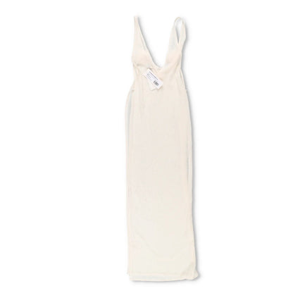 MAGDA BUTRYM Womens Dress Strappy Deep V-Neck Drape Gown Cream Size 36 RRP 1265 — View 5