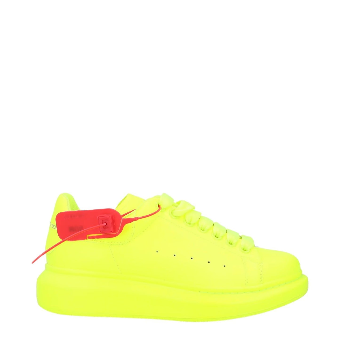 ALEXANDER MCQUEEN Womens Trainer Yellow Leather Low Top Lace Up UK 4.5 RRP 450
