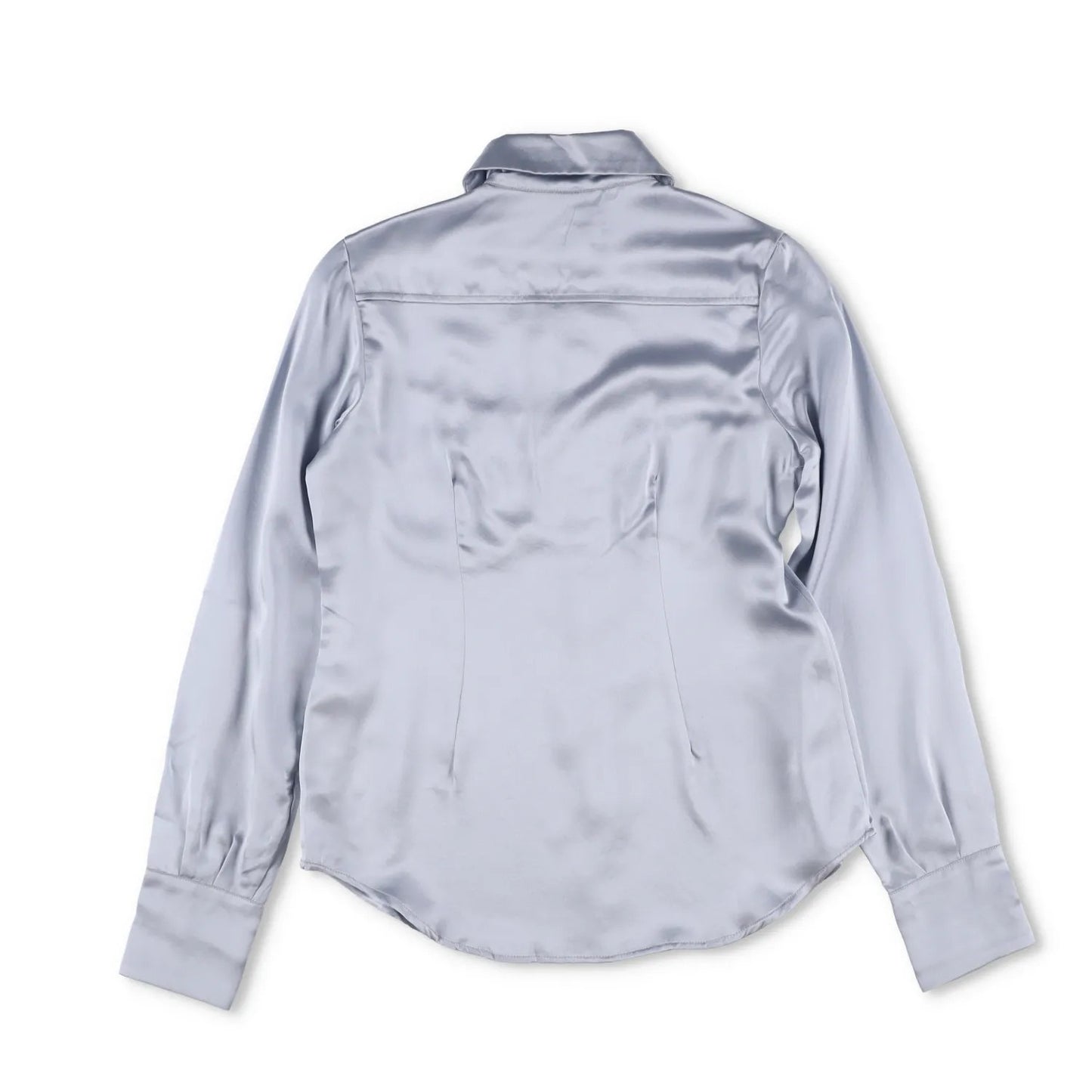 SINEAD O'DWYER Womens Silk Pyjama Shirt With Bindings Blue Size 8 RRP 700 — View 5
